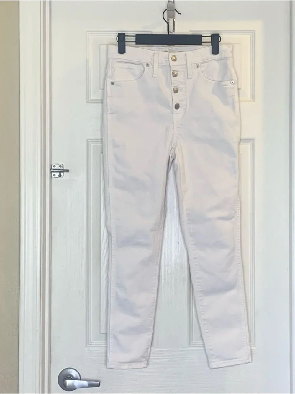 Madewell 10” High Rise Skinny Crop White Jeans Size 27